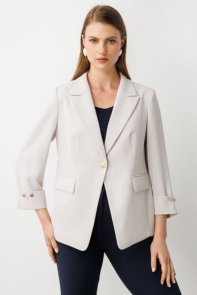 Ekol Single Button Cover Pocket Jacket