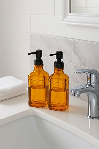 Bayev Αγαπημένο σετ με 2 πορτοκαλί δοσομετρητές υγρού σαπουνιού με βάση μπαμπού