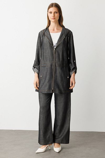 Ekol Wide Leg Trousers with Elastic Waist