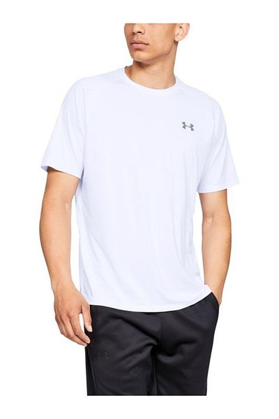 Under Armour Pánské tričko Ua Tech 2.0 Ss Tee 1326413-100 bílá / přeházená šedá
