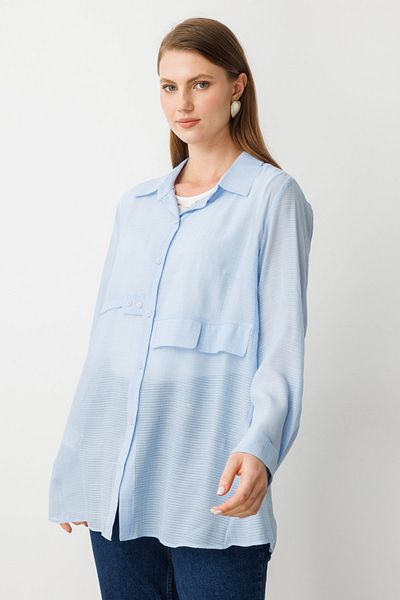 Ekol Buttoned Blouse with Pendant Inside