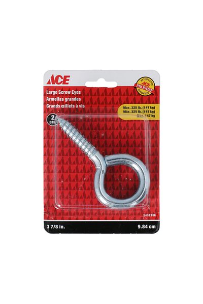 ACE Zinc Plated Closed Circular Large Eye Screw Silver 3 7/8inch