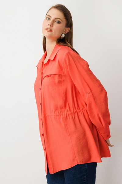 Ekol Plus Size Blouse with Elastic Waist