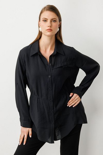 Ekol Plus Size Blouse with Elastic Waist