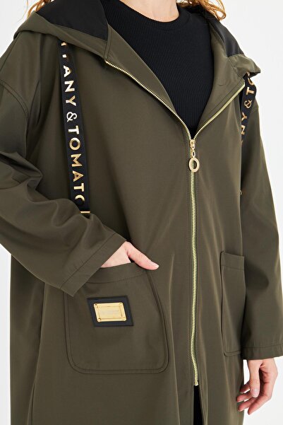 TIFFANY&TOMATO Kapüşonlu Suya Dayanıklı Trençkot