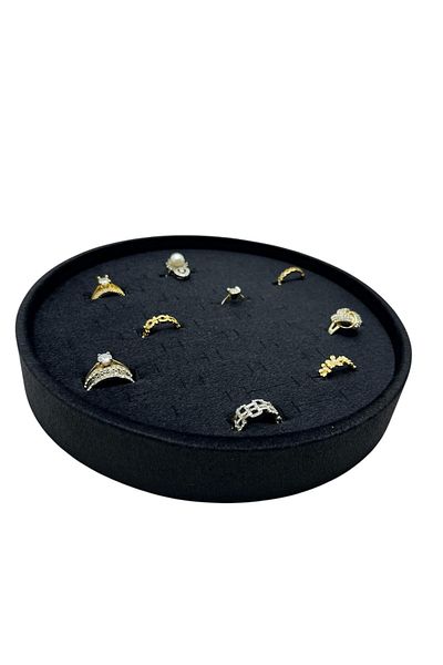 MeGass Dekor Cylinder Model Suede Fabric 20/20 cm Ring Table