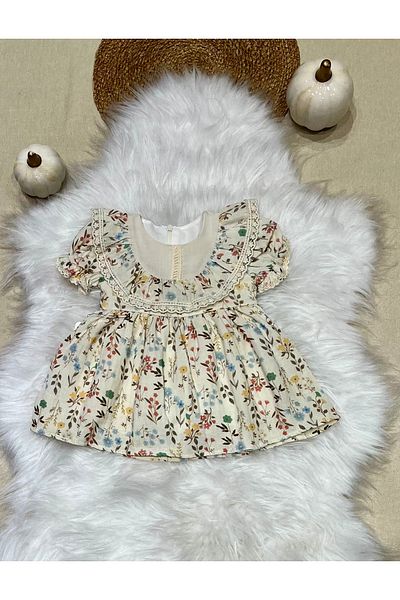 bebitomkids Girl 6-18 Months Patterned Muslin Dress