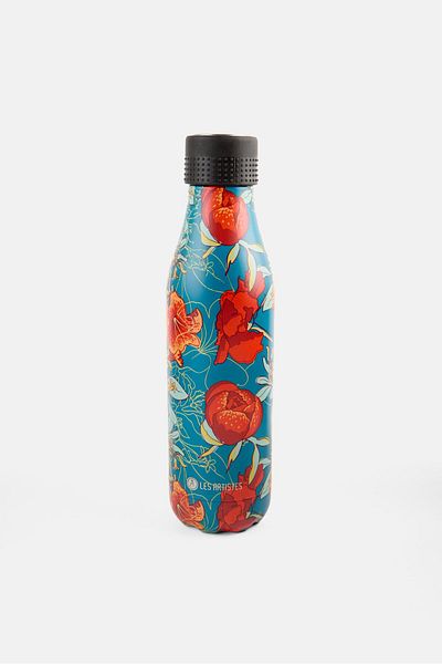Les Artistes Paris Stainless Steel Peonies Insulated Water Bottle 500 ml, Multicolor