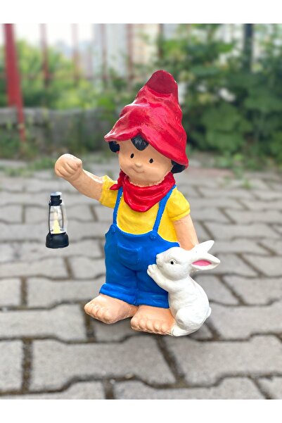 pigmalion home decor Dekoratif Bahçe Cücesi, Erkek, Fenerli Cüce Bahçe Heykeli