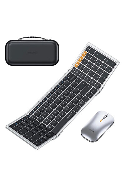ProtoArc XKM01 Siyah Gümüş Kablosuz Klavye Mouse Seti (CP015409)