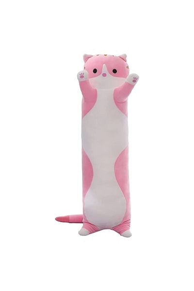 INVINCIO Long plush cat toy, pillow type, washable, hypoallergenic filling, for children and adults