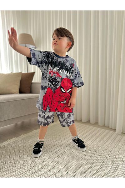 öykümgaleria Boy's Summer Top and Bottom Set with Shorts