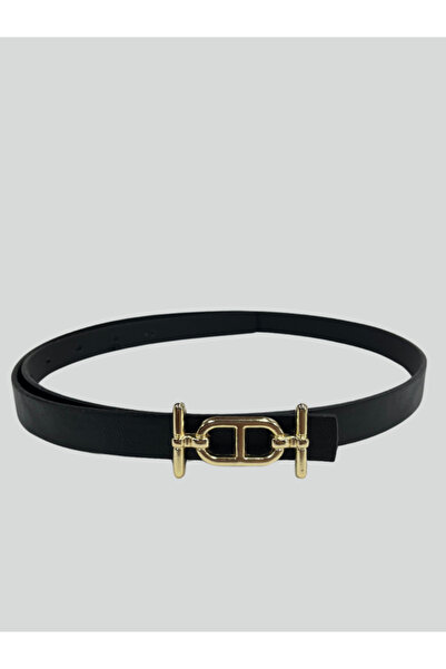 VAZIRADK حزام جلد نحيف للنساء بإبزيم ذهبي