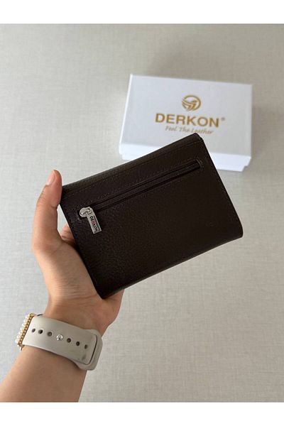 DERKON Genuine Leather Convenient Women's Wallet Melen That Can Fit in Any Bag Size
