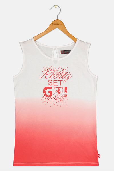 Scuderia Ferrari Kids Girl Sportswear Fit Sleeveless Outdoor Tank Top, Multicolor
