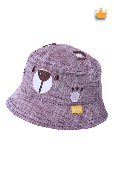 Kitti 0-18 Months 46cm Baby Boy Summer Bear Patterned Fedora Hat Claret Red Y2303002
