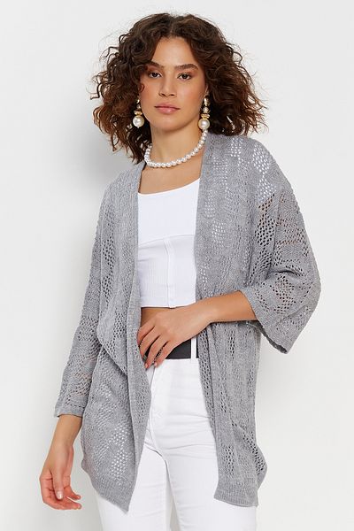Hopoi Women's Openwork Thin Knitwear Cardigan