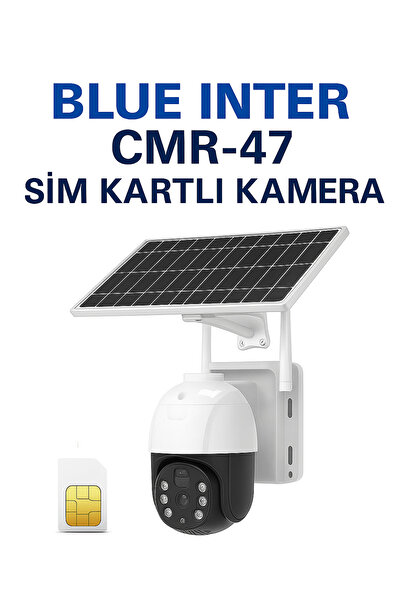 BLUE İNTER Cmr-46 Güneş Enerjili 4g Güvenlik Kamerası – Kablosuz, Wifi Gerektirmez