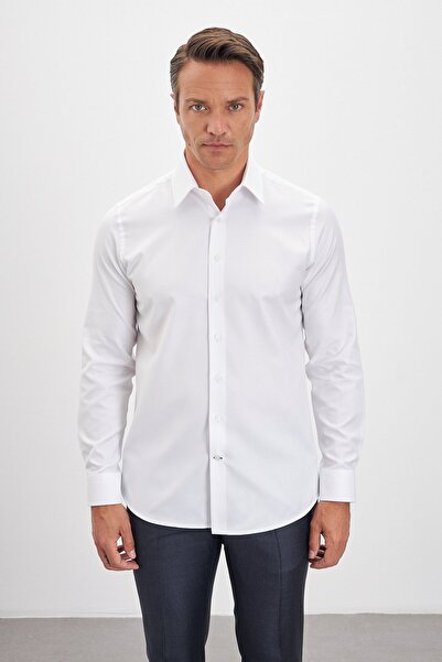 Paşahan Ανδρικό πουκάμισο Comfort Fit 100% βαμβακερό κλασικό πέτο