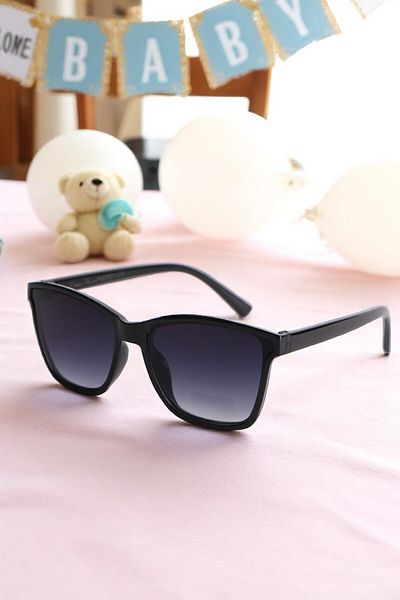 MACERATİ Uv400 1-10 Years Cat Eye Unisex Black Children's Sunglasses
