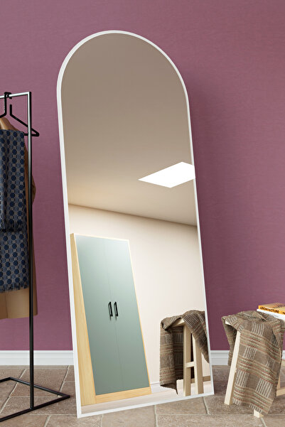 Hediyeler Kapında 180x70 Cm Beyaz Ahşap Çerçeveli Influencer Ve Ayaklı Oval B...