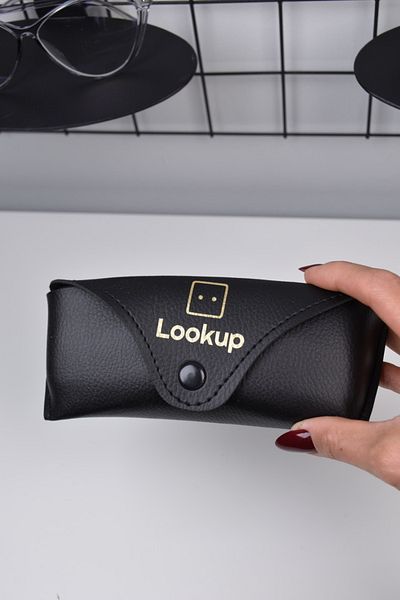 LOOKUP NEW Leather Glasses Case Cover Eyeglasses Protector Hard Protective Inside