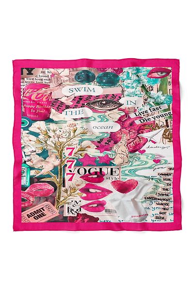 nehir eşarp Mixed Figure Pattern Scarf Bandana 50X50 cm