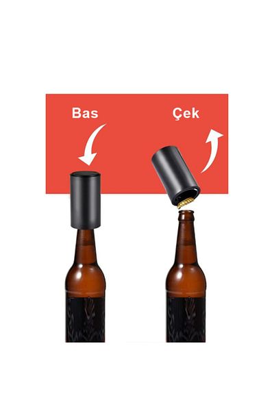 Mi-ÇA HOME Practical Bottle Opener Push Drop Easy Bottle Opening Liquor Opener Ergonomic Professional Bar Cafe Opener