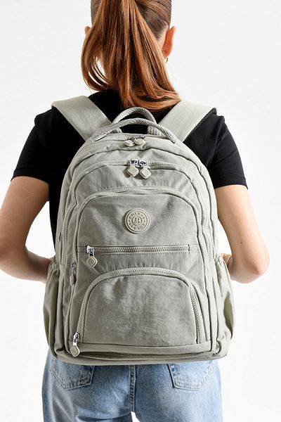Just Polo Unisex Waterproof Imported Crinkle Fabric School Business and Travel Backpack with Laptop Compartment