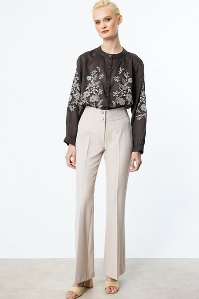Ekol Spanish Leg Trousers with Thick Elastic Waist