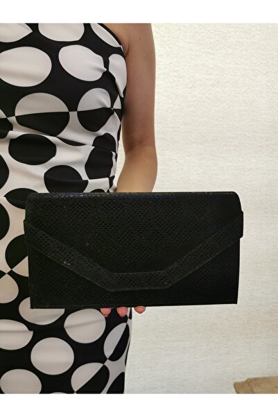 BEEGİ CONCEPT Women's Snake Leather Printed Black Evening Dress Clutch Night ...