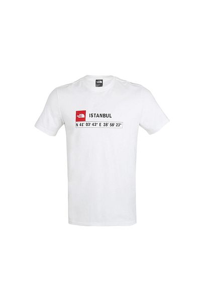 THE NORTH FACE M S/S Gps Tee Istanbul Men's Casual T-Shirt Nf0A8B4Kfn41 White