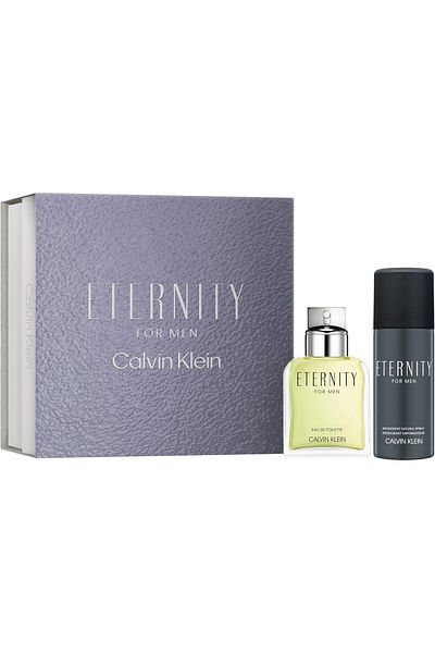Calvin Klein Men's 2-Pc. Eternity Gift Set: Eternity 100ml Eau de Toilette for Men, Eternity 150ml D