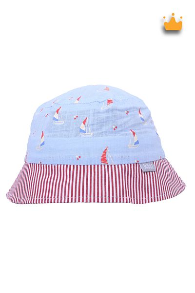 Kitti 0-18 luni 46 cm băiat pălărie sombrero cu model de vară albastru Y2303004
