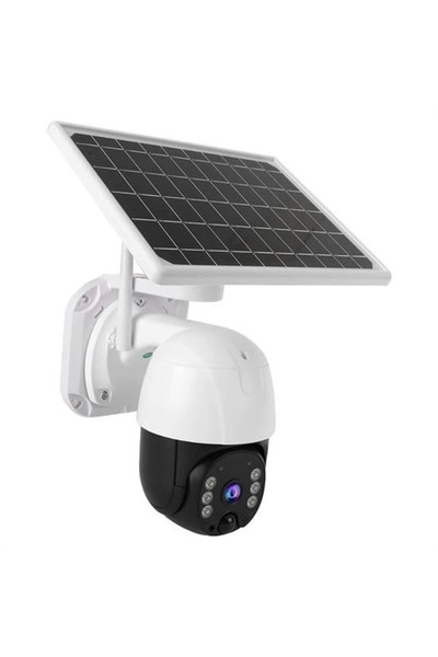 Dolu Solar Panelli Su Geçirmez Gece Görüş Destekli Wifi Bağlantılı Güvenlik Kamerası