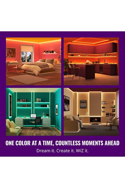 Wiz RGB 15 Metre Akıllı Led Şerit (16 Milyon Renk, Wi-Fi Kontrollü) - Google Home, Alexa and HomeKit