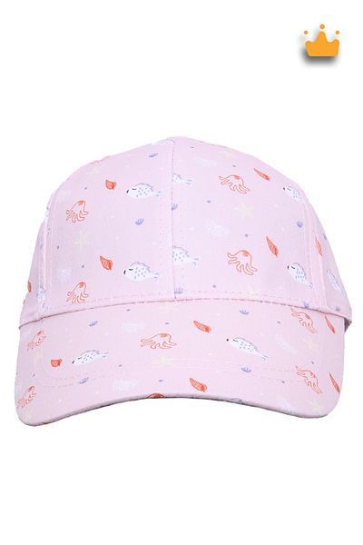 Kitti 1-3 Years 50cm Baby Girl Children Summer Patterned Adjustable Hat Cap Powder Y2310003