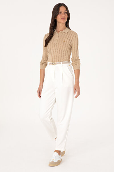 U.S. Polo Assn. Kadın Kum Polo Yaka Kazak 50293129-VR085