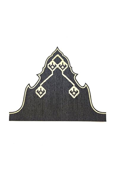 Siyah Zemin Kaplama, Beyaz Kontürlü Kilim Motifli Kaplama