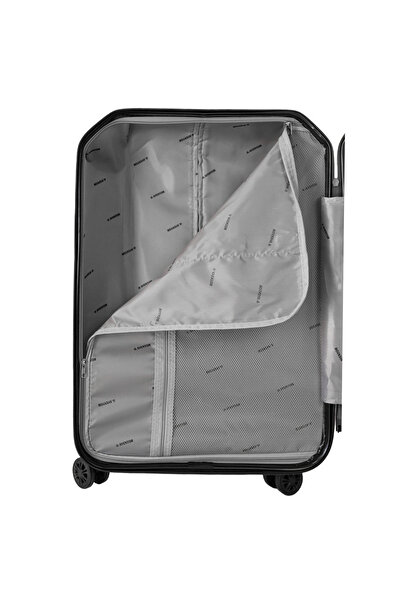 aventor Troler de cabină AV103, 55x36x22 cm, bagaj de mână, policarbonat rezistent, încuietoare TSA, negru