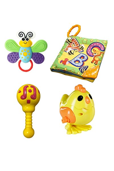 ByCaretta By Caretta Hışırtılı Kumaş Kitap Kelebek Dişlik Marakas Çıngırak Ku...