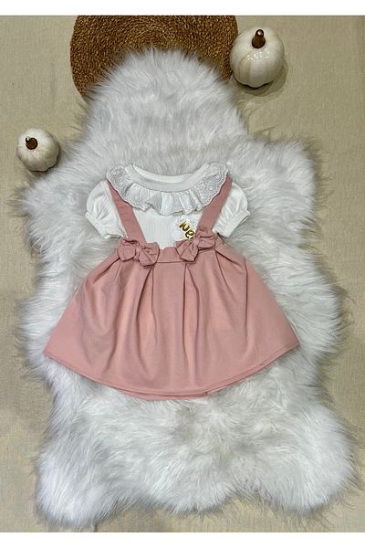 bebitomkids Girl 1-4 Years Old Bow Strap Suit