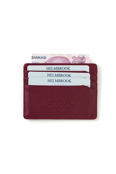 HELMBROOK Ανδρική δερμάτινη θήκη κάρτας Drew με λεπτό σχέδιο