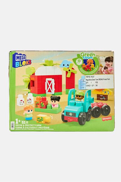 Mega Bloks 54 Pieces Green Town Grow And Protect Farm Building Set
