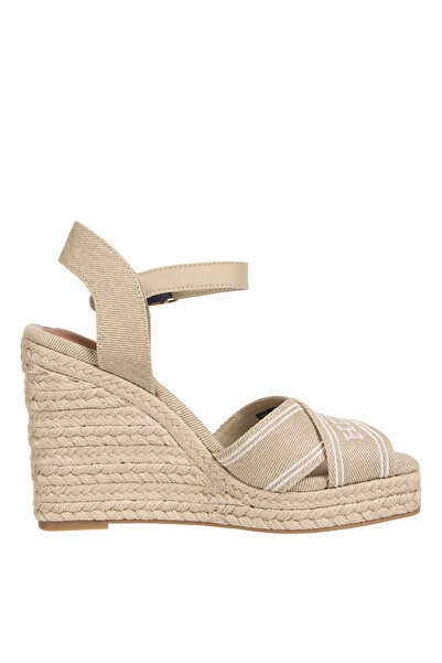 Tommy Hilfiger Tommy Hilfiger Bej Kadın Bej Kadın Dolgu Topuk Ayakkabı FW0FW08668 Dolgu Topuk Ayakk