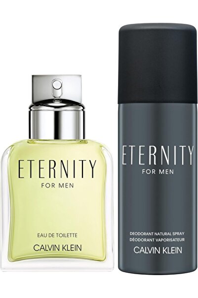 Calvin Klein Men's 2-Pc. Eternity Gift Set: Eternity 100ml Eau de Toilette for Men, Eternity 150ml D
