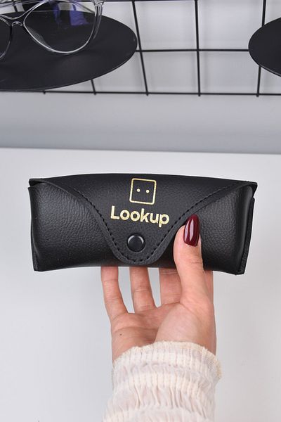 LOOKUP NEW Leather Glasses Case Cover Eyeglasses Protector Hard Protective Inside