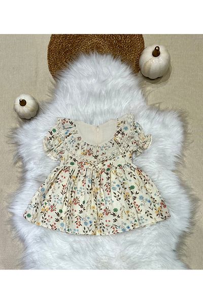 bebitomkids Girl 6-18 Months Patterned Muslin Dress