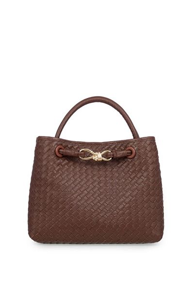Bilik Deri Knitted Brown Women's Shoulder Bag Blm 8106-Ör