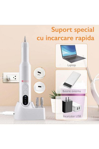 Horigen Pilă portabilă pentru unghii Manichiură - Pedichiură, Horigen NailCraft Pro